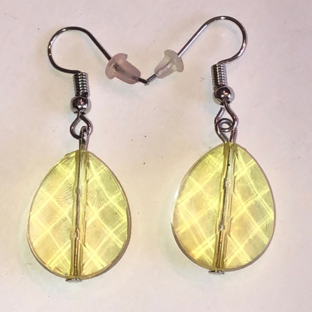 Elegant Yellow Boho Teardrop Earrings